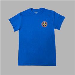 Men&#39;s Royal Blue T-shirt with Full Color AAAA Logo - LARGE