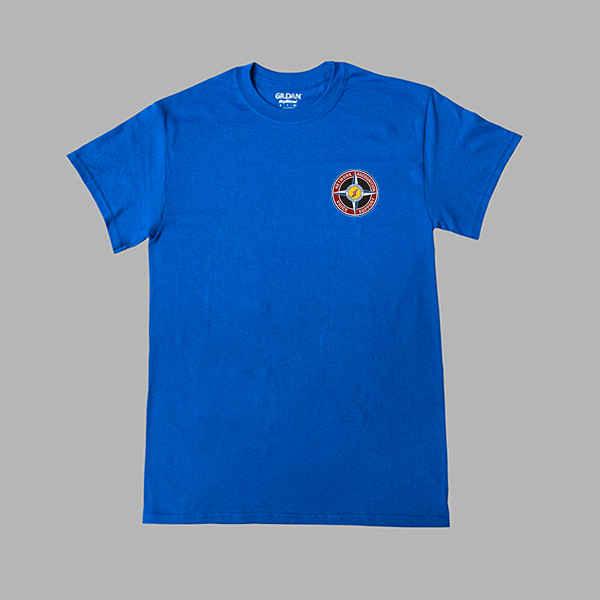 Men's Royal Blue T-shirt with Full Color AAAA Logo - SMALL